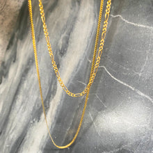 Load image into Gallery viewer, 18K GOLD Dainty Figaro Necklace - 16"/18”/20”