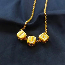Load image into Gallery viewer, Cube Letter Diamond Necklace