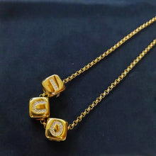 Load image into Gallery viewer, Cube Letter Diamond Necklace