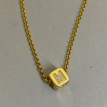 Load image into Gallery viewer, Cube Letter Diamond Necklace