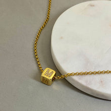 Load image into Gallery viewer, Cube Letter Diamond Necklace