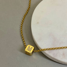 Load image into Gallery viewer, Cube Letter Diamond Necklace