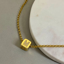 Load image into Gallery viewer, Cube Letter Diamond Necklace