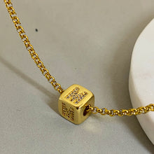Load image into Gallery viewer, Cube Letter Diamond Necklace