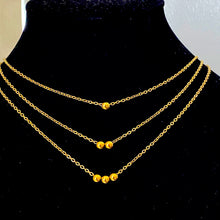 Load image into Gallery viewer, Gold Dot Ball Chain Necklace