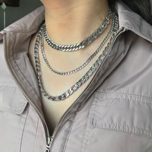 Load image into Gallery viewer, Silver Chunky Cuban Necklace