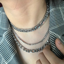 Load image into Gallery viewer, Silver Chunky Cuban Necklace