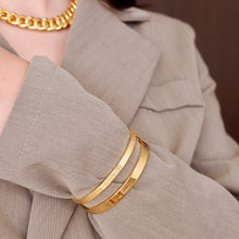 Load image into Gallery viewer, The Flat Thick Plain Bangle