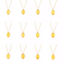 Load image into Gallery viewer, Oval Zodiac Sign Necklace