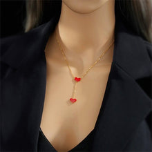 Load image into Gallery viewer, Emilia Heart Drop Necklace