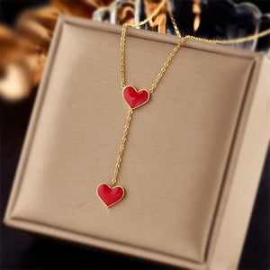 Emilia Heart Drop Necklace