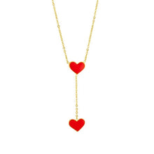 Load image into Gallery viewer, Emilia Heart Drop Necklace