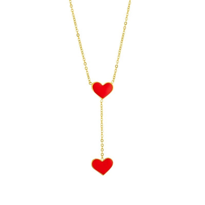 Emilia Heart Drop Necklace