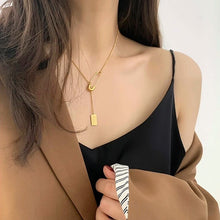 Load image into Gallery viewer, Pin Drop Lariat Chain Necklace