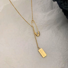 Load image into Gallery viewer, Pin Drop Lariat Chain Necklace