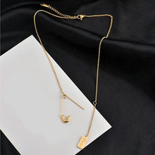 Load image into Gallery viewer, Pin Drop Lariat Chain Necklace