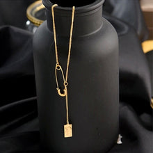 Load image into Gallery viewer, Pin Drop Lariat Chain Necklace