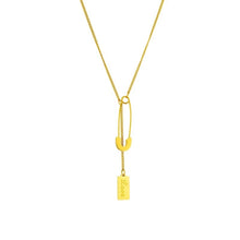 Load image into Gallery viewer, Pin Drop Lariat Chain Necklace