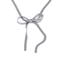 Load image into Gallery viewer, Elise Ribbon Necklace in GOLD / SILVER