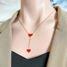 Load image into Gallery viewer, Emilia Heart Drop Necklace