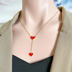 Emilia Heart Drop Necklace