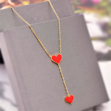 Load image into Gallery viewer, Emilia Heart Drop Necklace