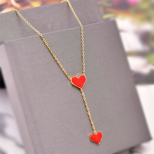 Emilia Heart Drop Necklace