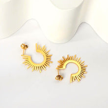 Load image into Gallery viewer, Sunny Light Hoop Earrings