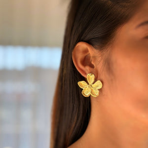 Golden Bloom Stud Earrings