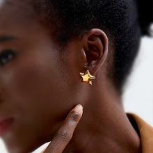 Load image into Gallery viewer, Astro Star Stud Lock Earrings
