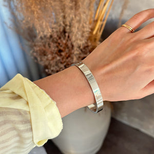 Extra Flat Thick Steel Bangle