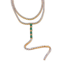 Load image into Gallery viewer, Amber Lariat Dia Necklace