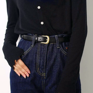 Basic Leather Belt in Black