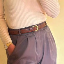 Load image into Gallery viewer, Basic Leather Belt in Choco