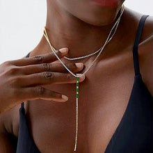 Load image into Gallery viewer, Amber Lariat Dia Necklace