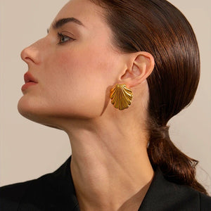 Oyster Shell Statement Earrings