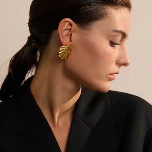 Oyster Shell Statement Earrings