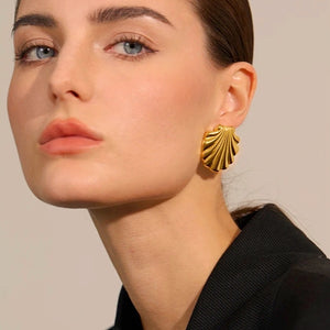 Oyster Shell Statement Earrings