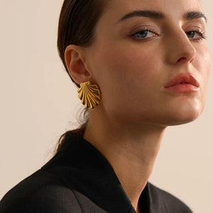 Oyster Shell Statement Earrings