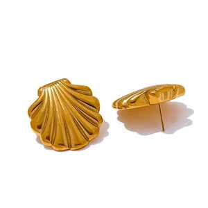 Oyster Shell Statement Earrings