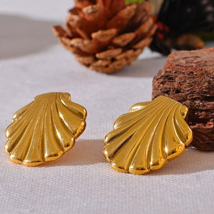 Oyster Shell Statement Earrings