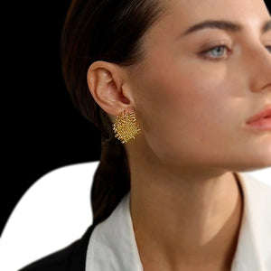 Weave Statement Stud Earrings