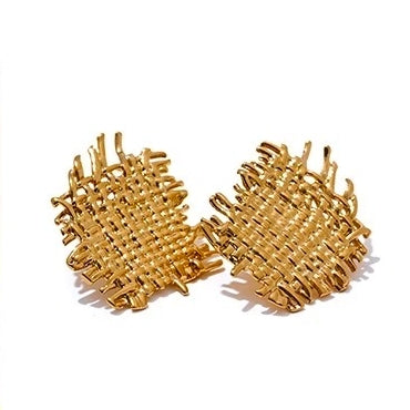 Weave Statement Stud Earrings