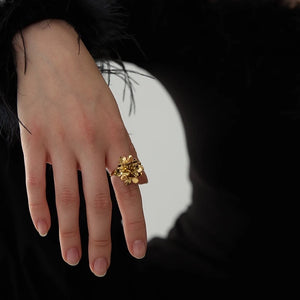 Bouquet Gold Adjustable Ring