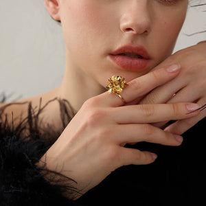 Bouquet Gold Adjustable Ring