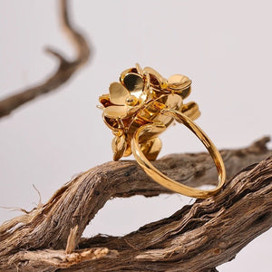 Bouquet Gold Adjustable Ring