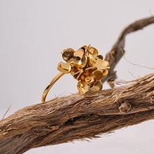 Load image into Gallery viewer, Bouquet Gold Adjustable Ring