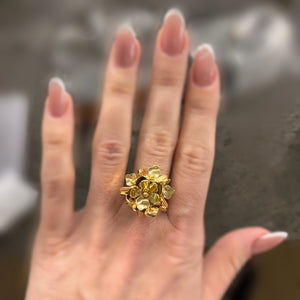 Bouquet Gold Adjustable Ring