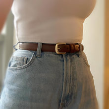 Load image into Gallery viewer, Basic Leather Belt in Choco