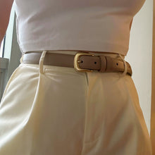 Load image into Gallery viewer, Basic Leather Belt in Khaki